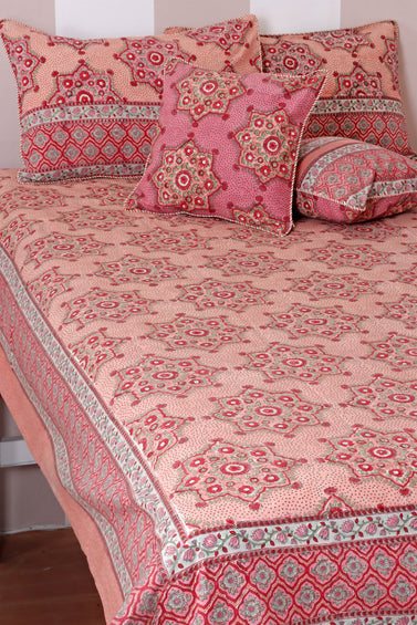 Mulmul Cotton Dohar in Floral Block Print